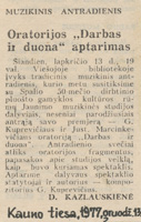 'Kauno tiesos' straipsnio iškarpa.