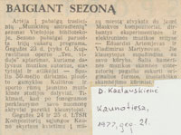 'Kauno tiesos' straipsnio iškarpa.
