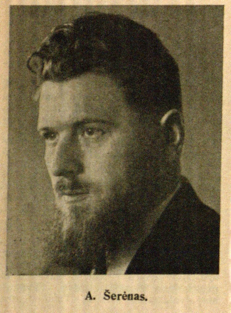 A. Šerėnas: [kompozitorius, prie straipsnio „Kompoz. A. Šerėno muzikos veikla“] // Bangos. – 1932, Nr. 19, p. 565.