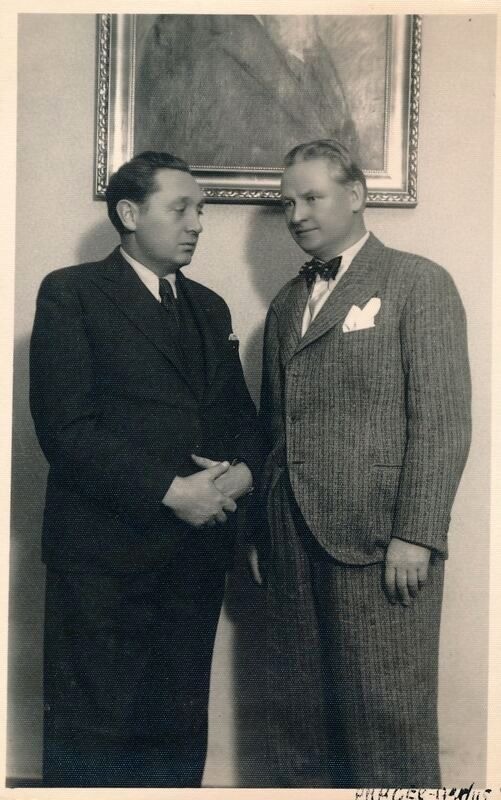 Viktoras Žadeika ir Kipras Petrauskas. Kaunas. 1936. KMM PMM GEK 1798/115.