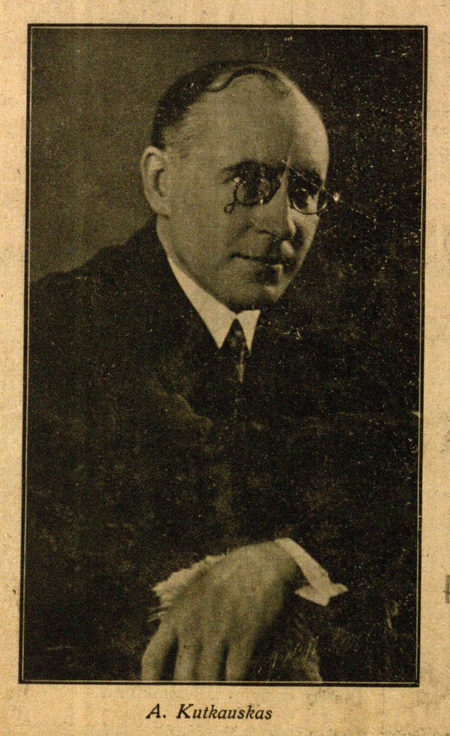 A. Kutkauskas // 7 meno dienos. – 1930, Nr. 54, p. 1.
