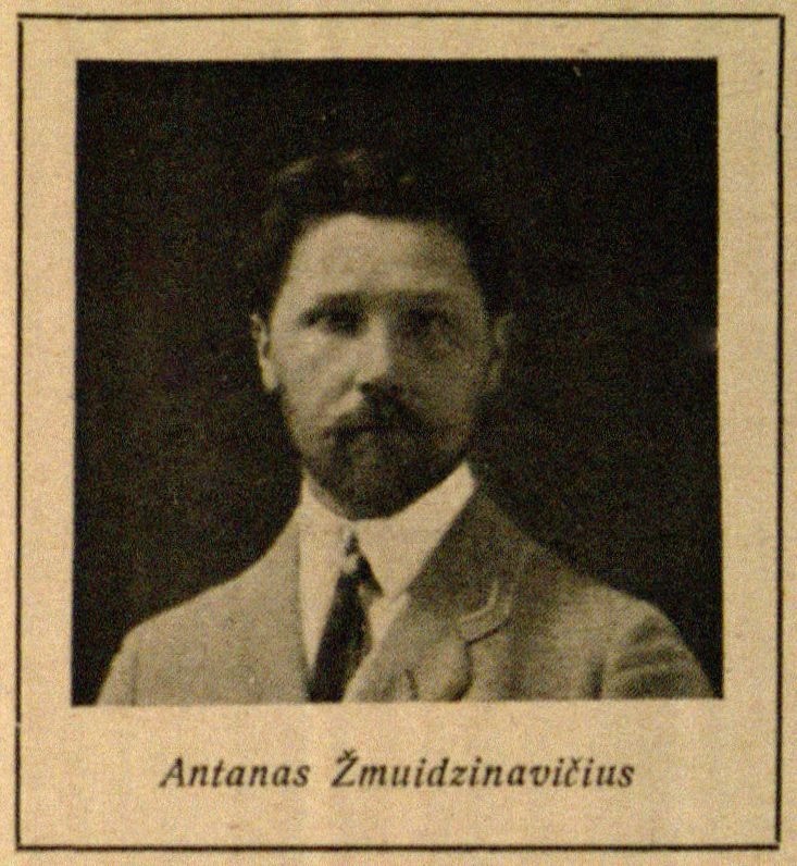 Antanas Žmuidzinavičius // Krivulė. – 1925, Nr. 2, p. 47.