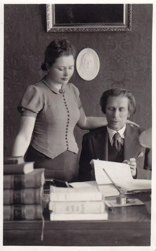Petras Vaičiūnas su žmona, aktore Teofile Vaičiūniene. Foto Mejeris Smečechauskas. Kaunas. 1939. MLLM GEK 22615.