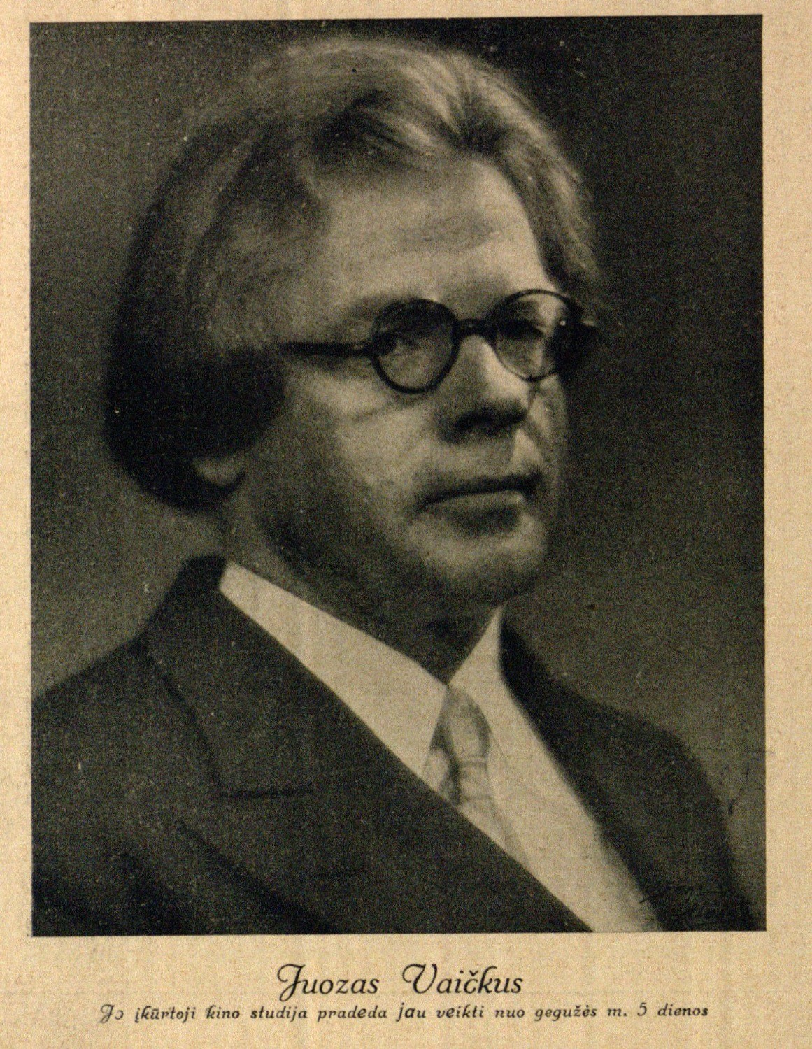 Juozas Vaičkus... // Kino naujienos. – 1932, Nr. 18, p. 1.