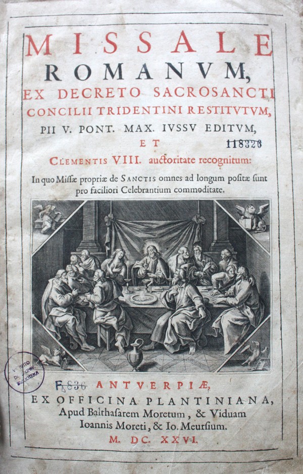 Romos mišiolo antraštinis puslapis. 1626 m.