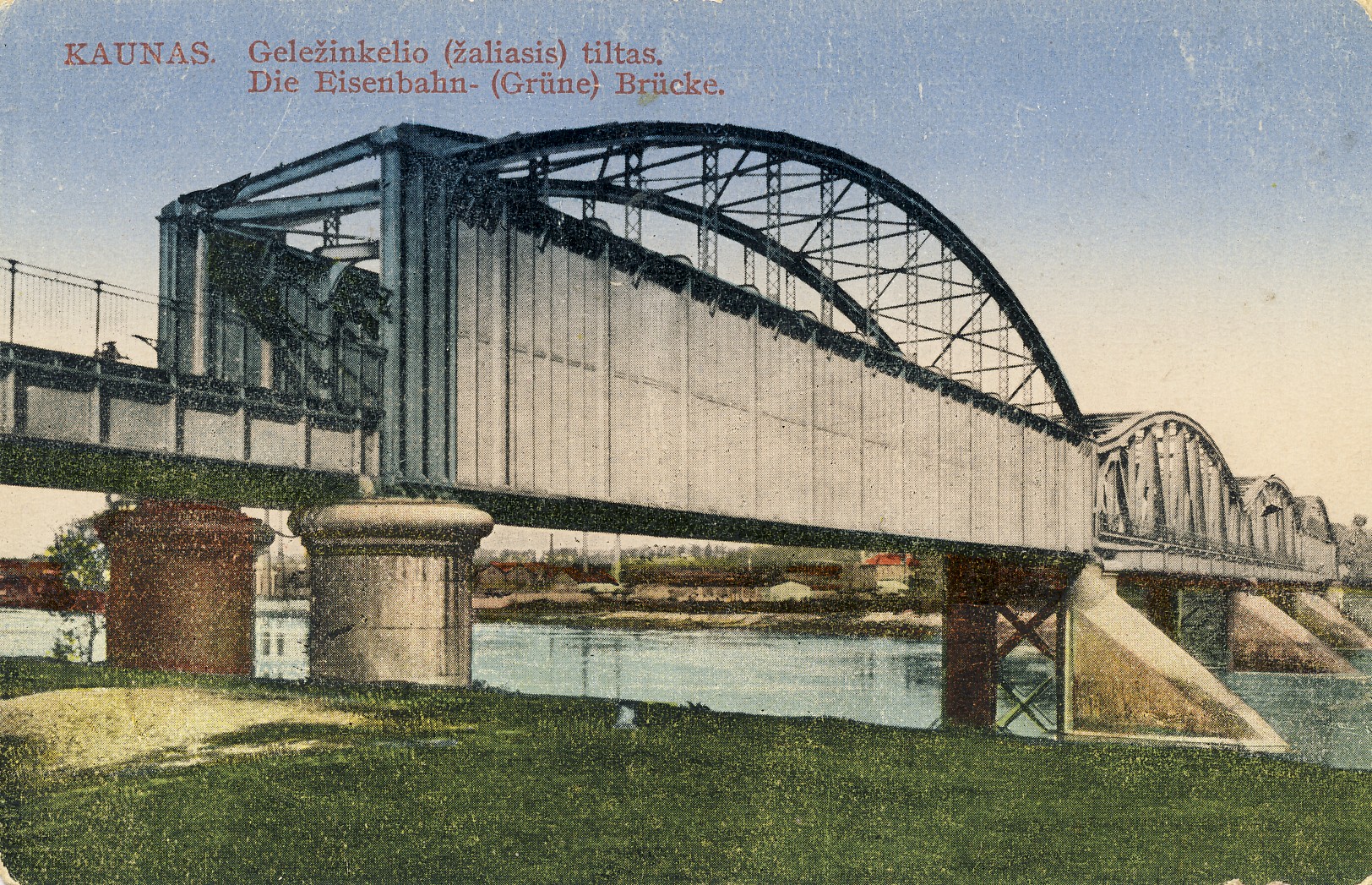 Žaliasis (geležinkelio) tiltas. 1928 m. [Iš S. Sajausko asmeninio rinkinio]