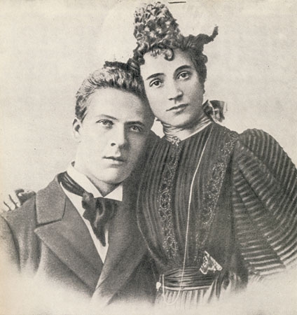 Fiodoras Šaliapinas ir jo žmona I. Tornagi. 1897 m.