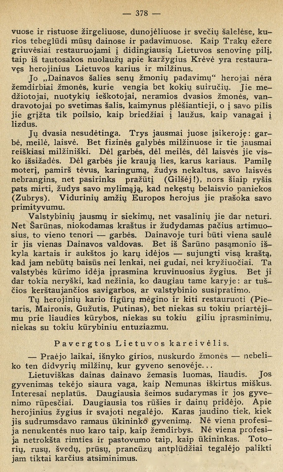 Karys ir Karas literatūroje (Eskizai) / J. Ambrazevičius // Židinys. – 1935, Nr. 11, p. 377–385.
