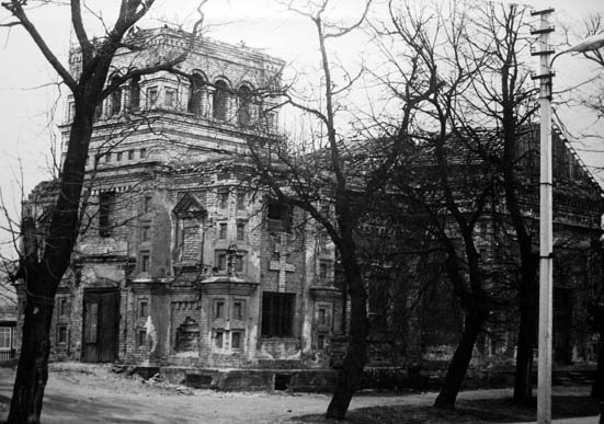 Kalvarijos stačiatikių cerkvės griuvėsiai. 1983 m.