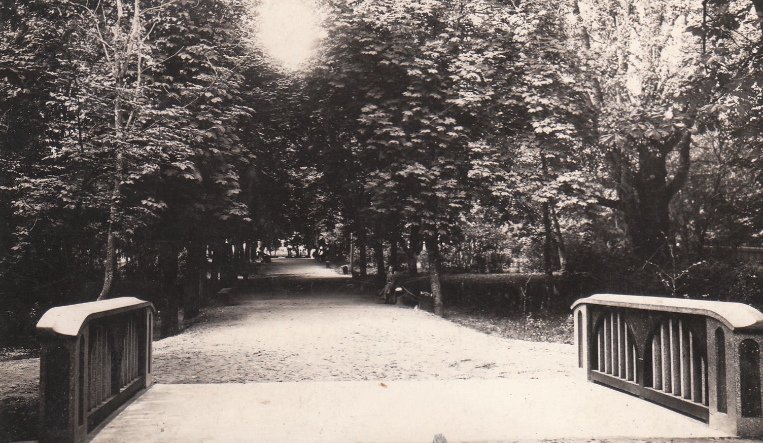 Tiltelis per Javonio upelį Vytauto Didžiojo parke. Apie 1935–1936 m.