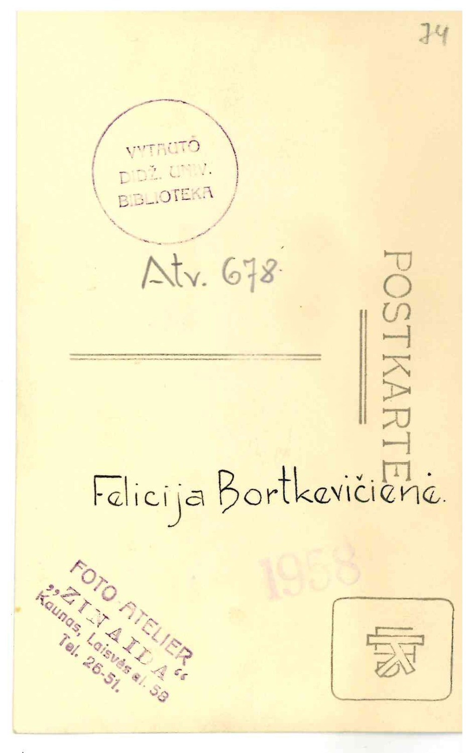 Felicija Bortkevičienė.