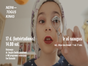 Spalio 17 d., ketvirtadienį, 14.00 val., Žvaigždžių salėje, 1 a., žiūrėsime filmą „Ir aš suaugusi“ (Grand Me, rež. Atiye Zare Arandi, 1 val. 17 min), o po peržiūros kartu su „Vaikų linijos“ psichologe dr. Jurgita Smilte Jasiulione pratęsime susitikimą įdomia diskusija. Filmas pasakoja apie 9-metę Meliną, kuri, išsiskyrus tėvams, pati pradeda kovą dėl savo globos. Filmas atveria tyrą vaikišką stiprybę ir pasaulį, kuris verčia suaugti anksčiau laiko.