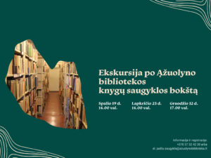 Ekskursijos po bibliotekos knygų saugyklos bokštą