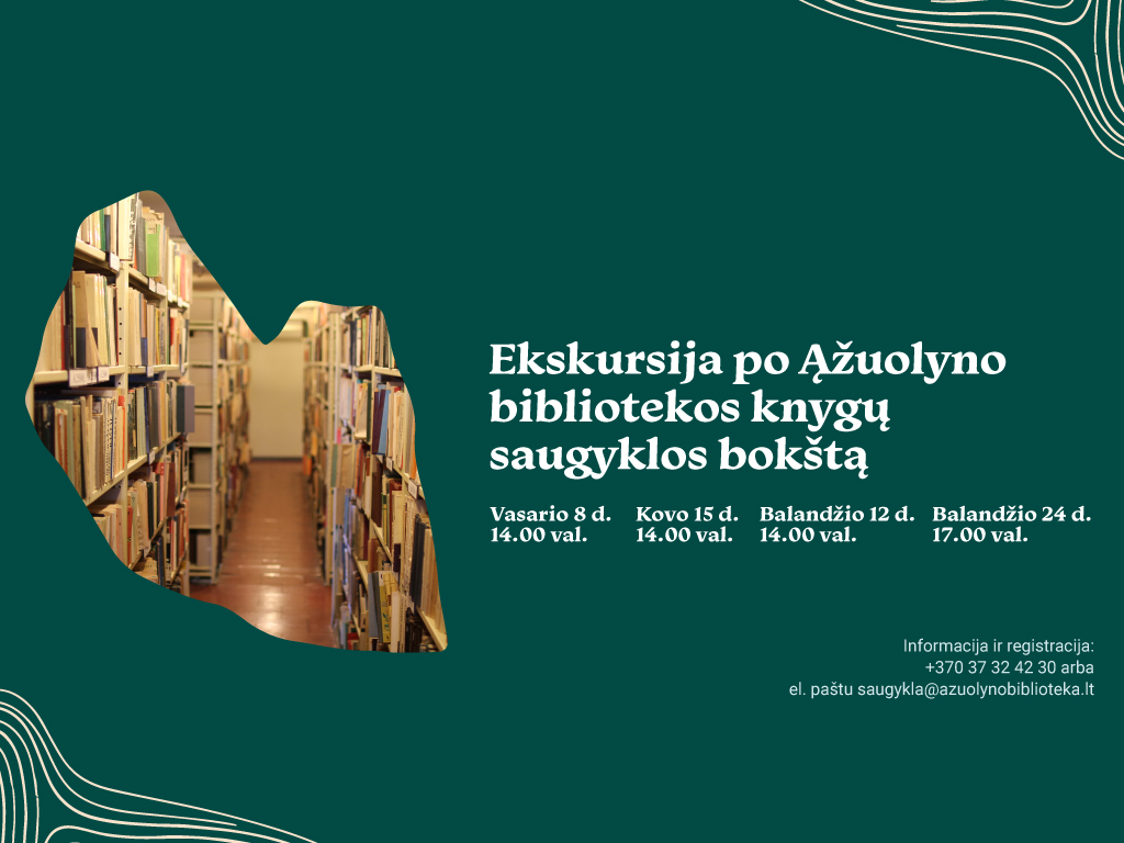 Ekskursija po Ąžuolyno bibliotekos knygų saugyklos bokštą