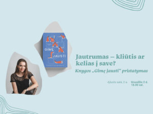 „Gimę jausti“ – tai atviro dienoraščio forma parašytas jaunos moters pasakojimas apie tai, kaip priimti savo jautrią prigimtį. Knyga, papildyta įkvepiančiomis kitų žmonių istorijomis bei moksliniais intarpais, kurie leidžia giliau suprasti jautrumą kaip reiškinį, skirta visiems, kurie nuo pat vaikystės girdėjo žodžius „tu per jautriai į viską reaguoji“. Visiems, anksti išmokusiems pirmiausia tenkinti kitų žmonių poreikius. Ir visiems, norintiems pradėti gyventi savo, o ne svetimų žmonių gyvenimą. 