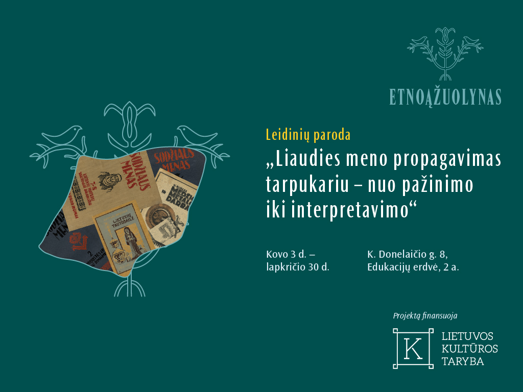 Kovo 3 d. – lapkričio 30 d. Ąžuolyno bibliotekos Edukacijų erdvėje (K. Donelaičio g. 8, 2 a.) veiksiančioje parodoje galėsite susipažinti su liaudies menui ir tradiciniams amatams populiarinti skirtais leidiniais, išleistais tarpukariu ir vėliau emigracijoje.