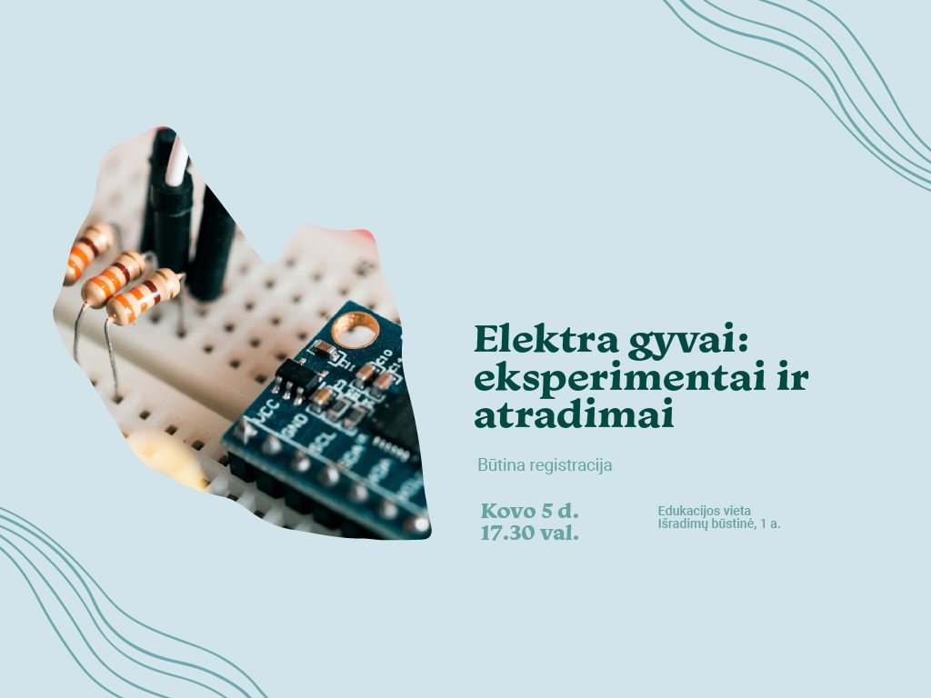 Šioje edukacijoje susipažinsite su elektros ir elektromagnetinių laukų stebuklais. Per įdomias demonstracijas ir praktinius užsiėmimus sužinosite, kaip magnetai, ritės ir srovės sukuria energiją, kaip veikia pagrindiniai elektros komponentai (varžos, diodai, kondensatoriai, tranzistoriai) ir kaip visa tai galima pritaikyti kasdieniame gyvenime. Dalyvaujant šioje edukacijoje ne tik pamatysite, bet ir patys sukursite paprastas elektros grandines!