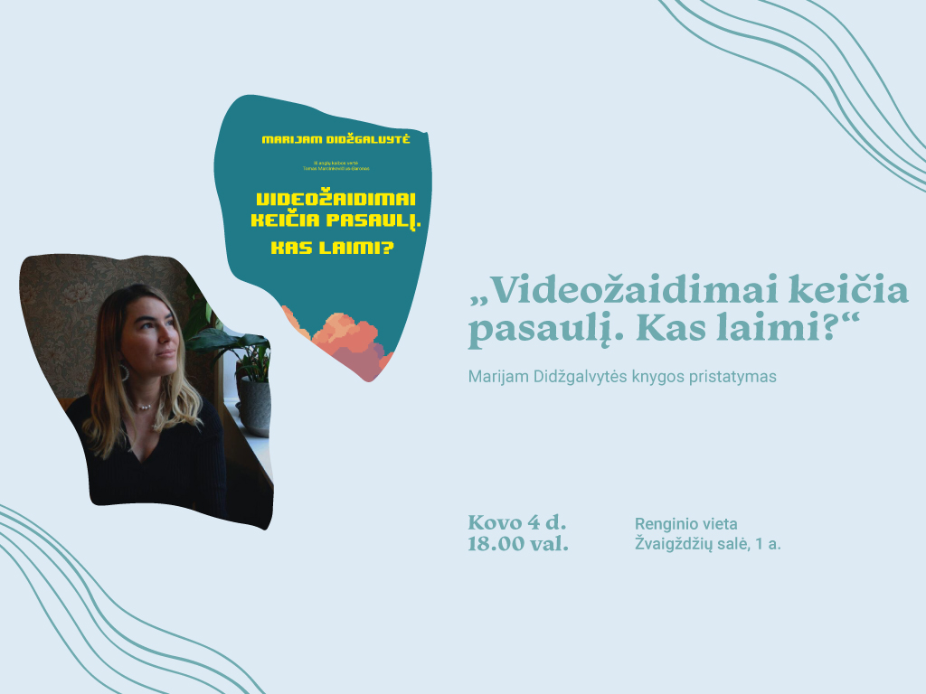 „Videožaidimai keičia pasaulį. Kas laimi?“ – intriguojantis ir abejingų nepaliekantis pavadinimas. Marijam Didžgalvytė, knygoje analizuodama videožaidimų industrijos politinius, socialinius ir ekonominius aspektus, pabrėžia, kad žaidimai nėra vien tik pramoga, menas ar sportas – kartu tai yra galingas kultūrinis ir politinis įrankis, naudojamas formuoti mūsų pasaulėžiūrą, vertybes, elgsenos modelius, kalbą, estetiką. Nors videožaidimai suburia stiprias žaidžiančiųjų bendruomenes, suteikia progą atsipūsti, pasilinksminti ar pabūti alternatyvioje realybėje, juose vis dar gausu rasistinės ir seksistinės retorikos, smurto ir žaidimų kūrėjams nepalankių korporacijų įsakymų. Tad kas gi šiuo atveju yra laimėtojas – žaidėjas ar žaidimų pramonė? Šį bei daugelį kitų klausimų kartu su autore nagrinėsime kovo 4 d. 18.00 val. Ąžuolyno bibliotekoje.