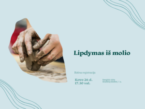 Naujas mėnuo – nauja lipdymo pamoka! Susitikime kovo 26 d. 17.30 val. Ąžuolyno bibliotekoje (Radastų g. 2, Išradimų būstinė, 1 a.), kur galėsite atsipalaiduoti, pasinerti į kūrybą ir nulipdyti unikalius meno dirbinius. 

Edukacija nemokama, bet dėl riboto vietų skaičiaus, būtina registracija.

Renginio metu bus fotografuojama ir/ar filmuojama, todėl informuojame, kad jūs galite būti matomi renginio nuotraukose ar vaizdo įrašuose, kurie gali būti paskelbti įvairiose medijos priemonėse.