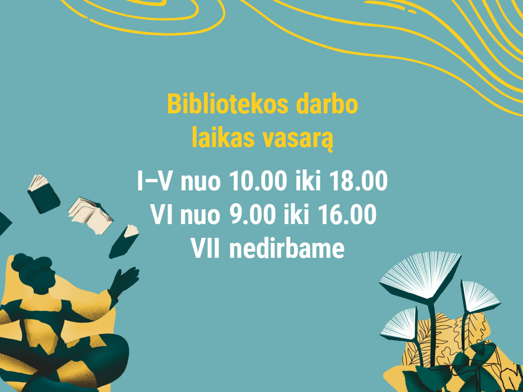 Bibliotekos darbo laikas vasarą