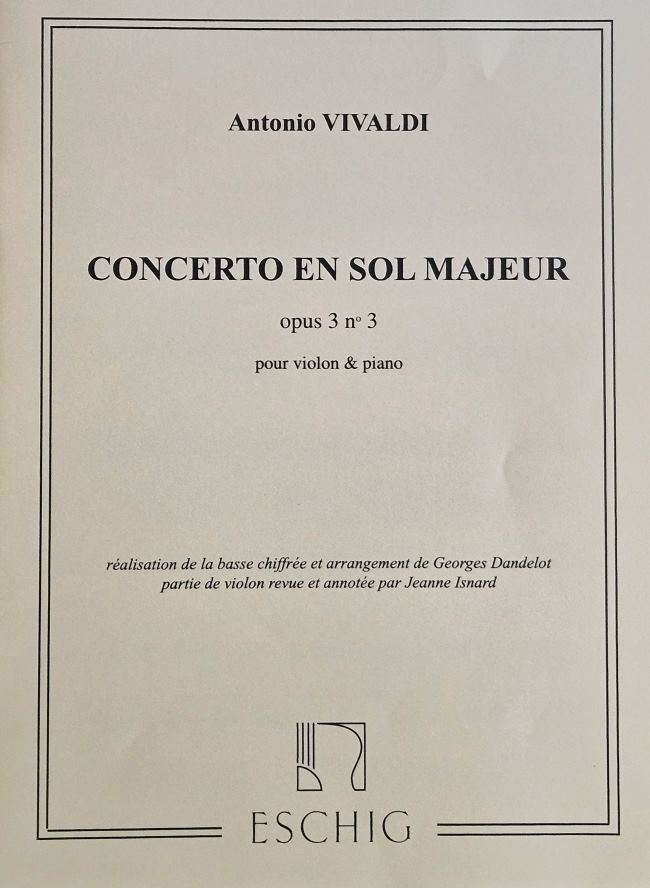 Antonio Vivaldi „Concerto en sol majeur“