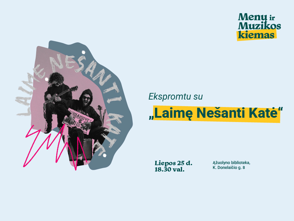 Menų ir Muzikos kiemas kviečia į antrąjį vasaros „jam session“ vakarą: scenoje – „Laimę nešanti katė“