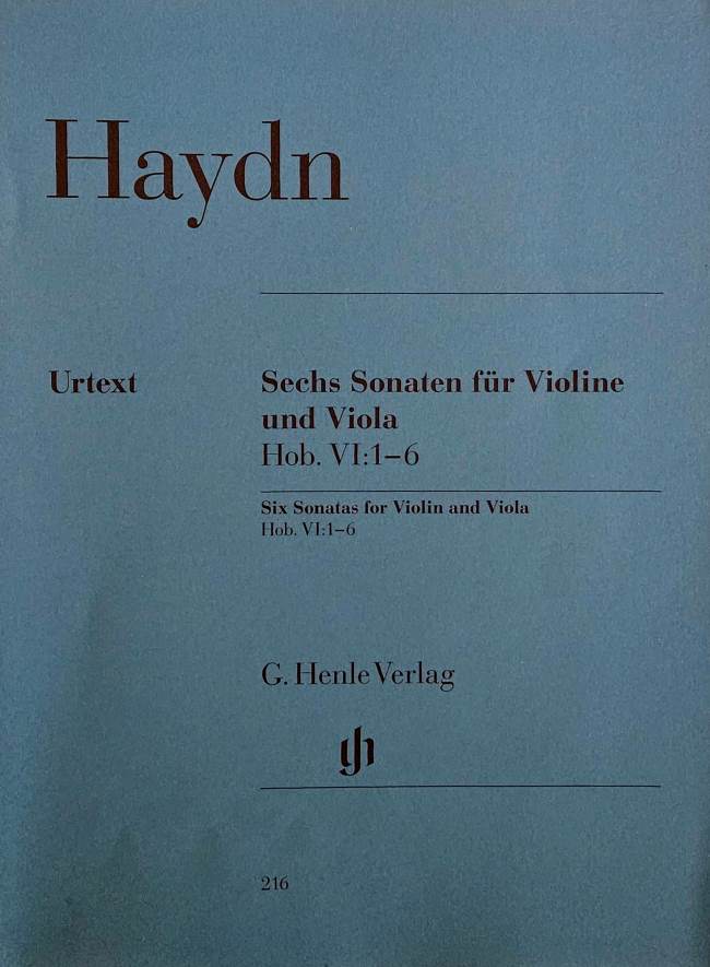 Joseph Haydn „Sechs Sonaten für Violine und Viola“