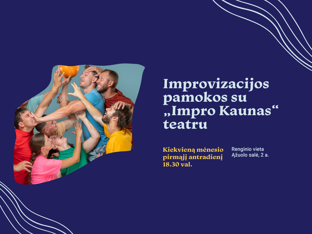 „Impro Kaunas“ kviečia į improvizacijos pamokas Ąžuolyno bibliotekoje