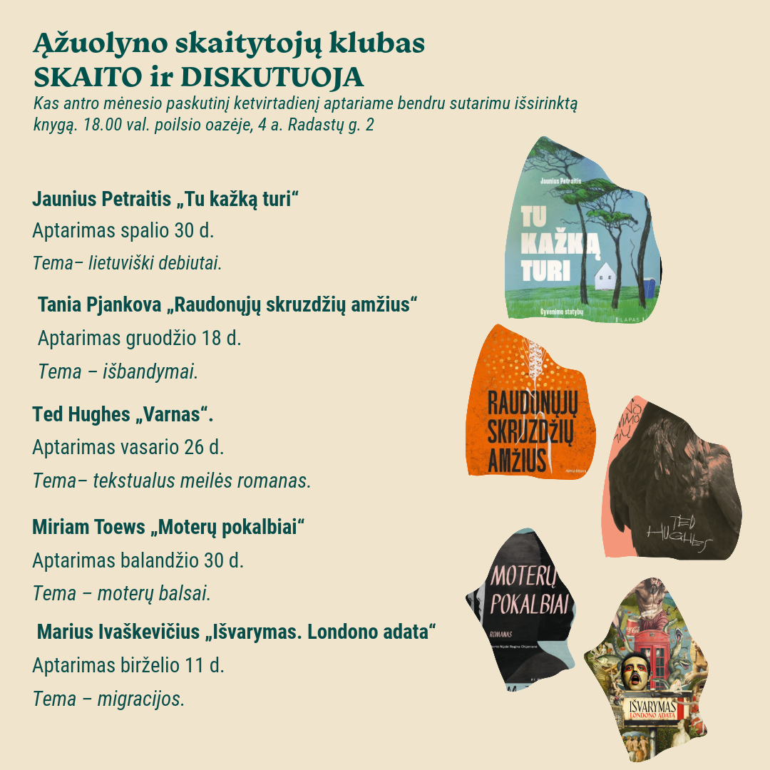 Balsavimas įvyko! Ąžuolyno skaitytojų klubas išsrinko knygas 