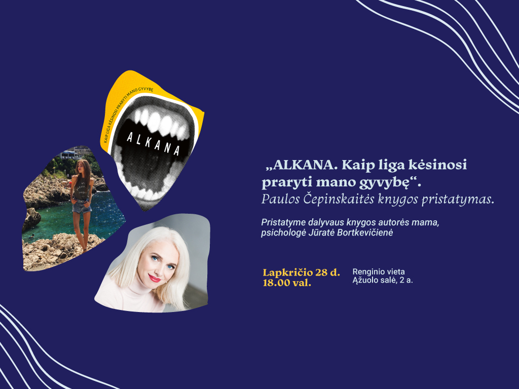 Kviečiame į lapkričio 28 d. 18.00 val. Ąžuolyno bibliotekos Ąžuolo salėje (Radastų g. 2, 2 a.) vyksiantį atvirą ir jausmingą susitikimą su mados pasaulio žvaigžde Paula Čepinskaite-Navickiene ir jos mama, psichologe Jūrate Bortkevičiene.