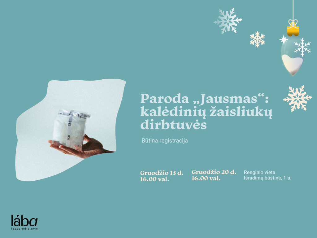 Paroda „Jausmas“: kalėdinių žaisliukų dirbtuvės
