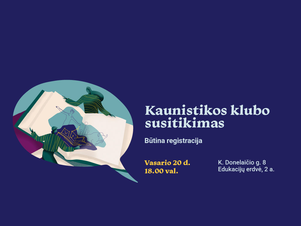 Vasario 20 d. 18.00 val. Ąžuolyno bibliotekos Edukacijų erdvėje (Donelaičio g. 8, 2 a.) vyks pirmasis Kaunistikos klubo susitikimas, kuriame kviesime į kelionę po tarpukario Kauną kartu su gide, žurnaliste, VDU menotyros doktorante ir knygos „Namai ir likimai“ autore Viktorija Vitkauskaite.