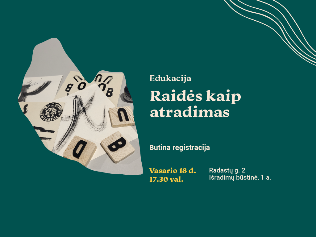 Kviečiame į kūrybines dirbtuves, kuriose žaisime ir eksperimentuosime su raidėmis! Trumpai susipažinsime su kaligrafijos pagrindais, tipografijos ir lietuviškų raidžių savitumu, o tada pasinersime į praktiką. Čia nebus „teisingo“ rašymo – laukia bandymai, klaidos, netikėti rezultatai ir atradimai.
