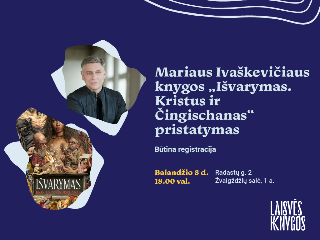 Kviečiame balandžio 8 d. 18.00 val. atvykti į Ąžuolyno bibliotekos Žvaigždžių salę (Radastų g. 2, 1 a.) ir kartu pažinti antrąją trilogijos „Išvarymas“ dalį „Kristus ir Čingischanas“ kartu su autoriumi Mariumi Ivaškevičiumi. Su autoriumi kalbės žurnalistas Rimvydas Valatka.