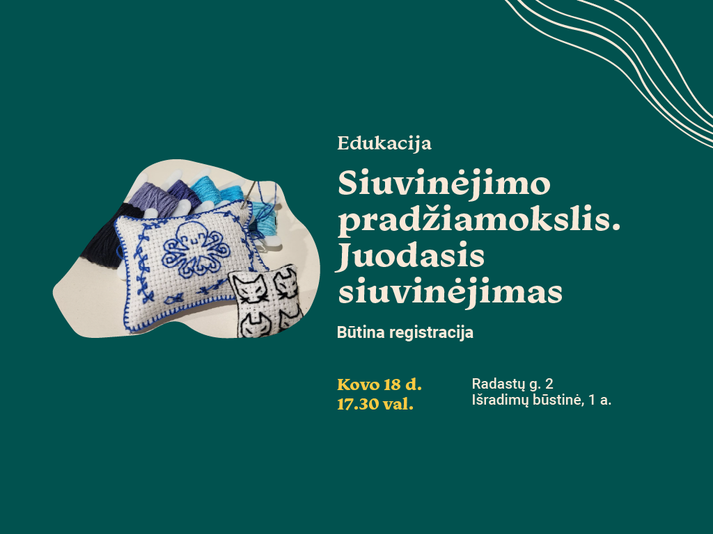 Siuvinėjimo pradžiamokslis. Juodasis siuvinėjimas