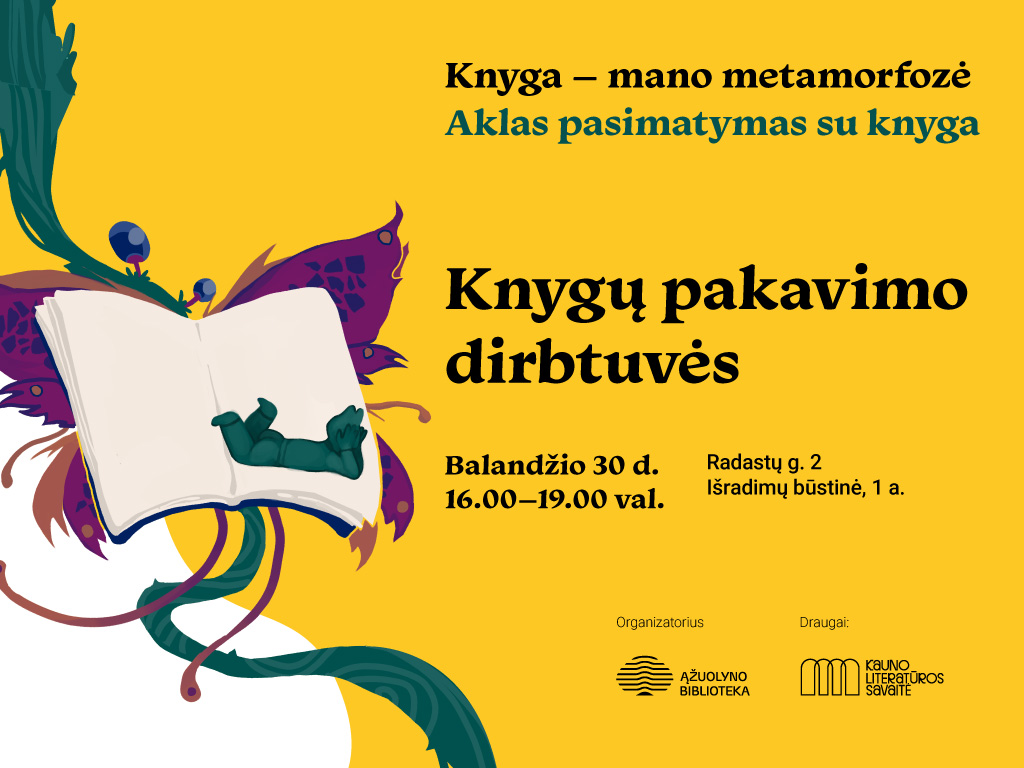 Atviros knygų pakavimo dirbtuvės. „Aklas pasimatymas su knyga“