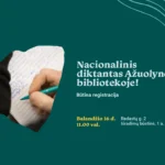 Kviečiame balandžio 16 d. 11.00 val. Nacionalinį diktantą rašyti Ąžuolyno bibliotekos Išradimų būstinėje (Radastų g. 2, 1 a.).