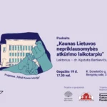 Gegužės 19 d. 17.30 val. Ąžuolyno bibliotekos Renginių salėje (K. Donelaičio g. 8, 3 a.) vyks paskaita „Kaunas Lietuvos nepriklausomybės atkūrimo laikotarpiu“, kurią skaitys istorikas dr. Kęstutis Bartkevičius.