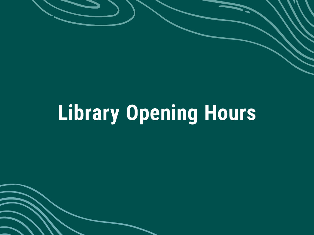 Library Opening Hours from July 1 to August 31