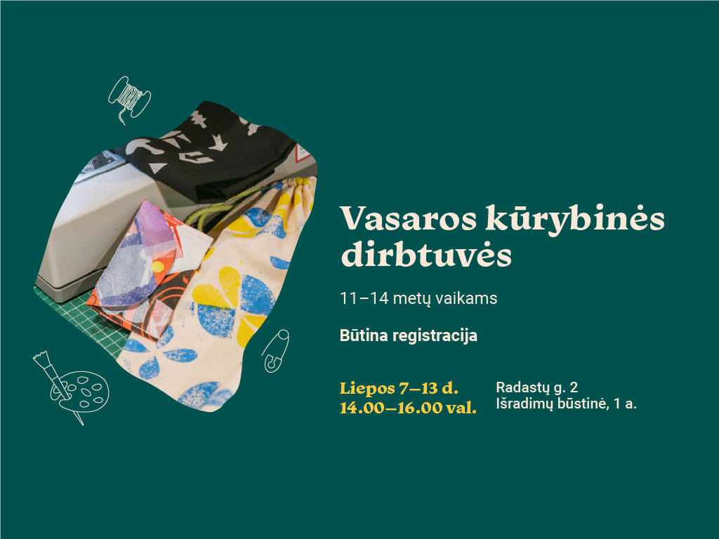 Kviečiame moksleivius į vasaros kūrybines dirbtuves Išradimų būstinėje! ️