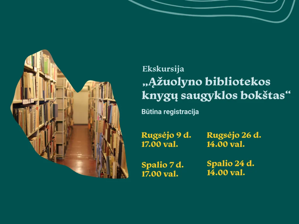Ekskursija po Ąžuolyno bibliotekos knygų saugyklos bokštą