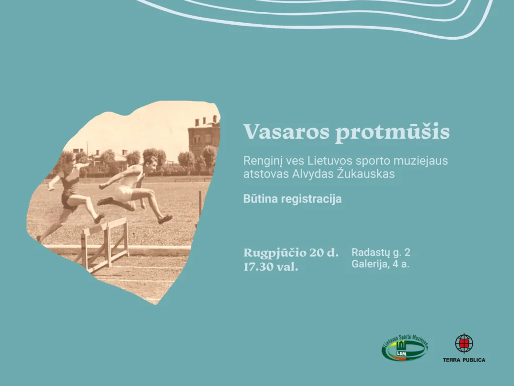 Visus protmūšių mėgėjus ir besidominčius sportu, kviečiame į Ąžuolyno biblioteką! Šįkart rugpjūčio 20 d. 17.30 val. lauks Lietuvos sporto muziejaus paruošti klausimai, o nugalėtojų – dar ir prizai, taigi suburkite komandą, registruokitės ir susitikime Galerijoje (Radastų g. 2, 4 a.).