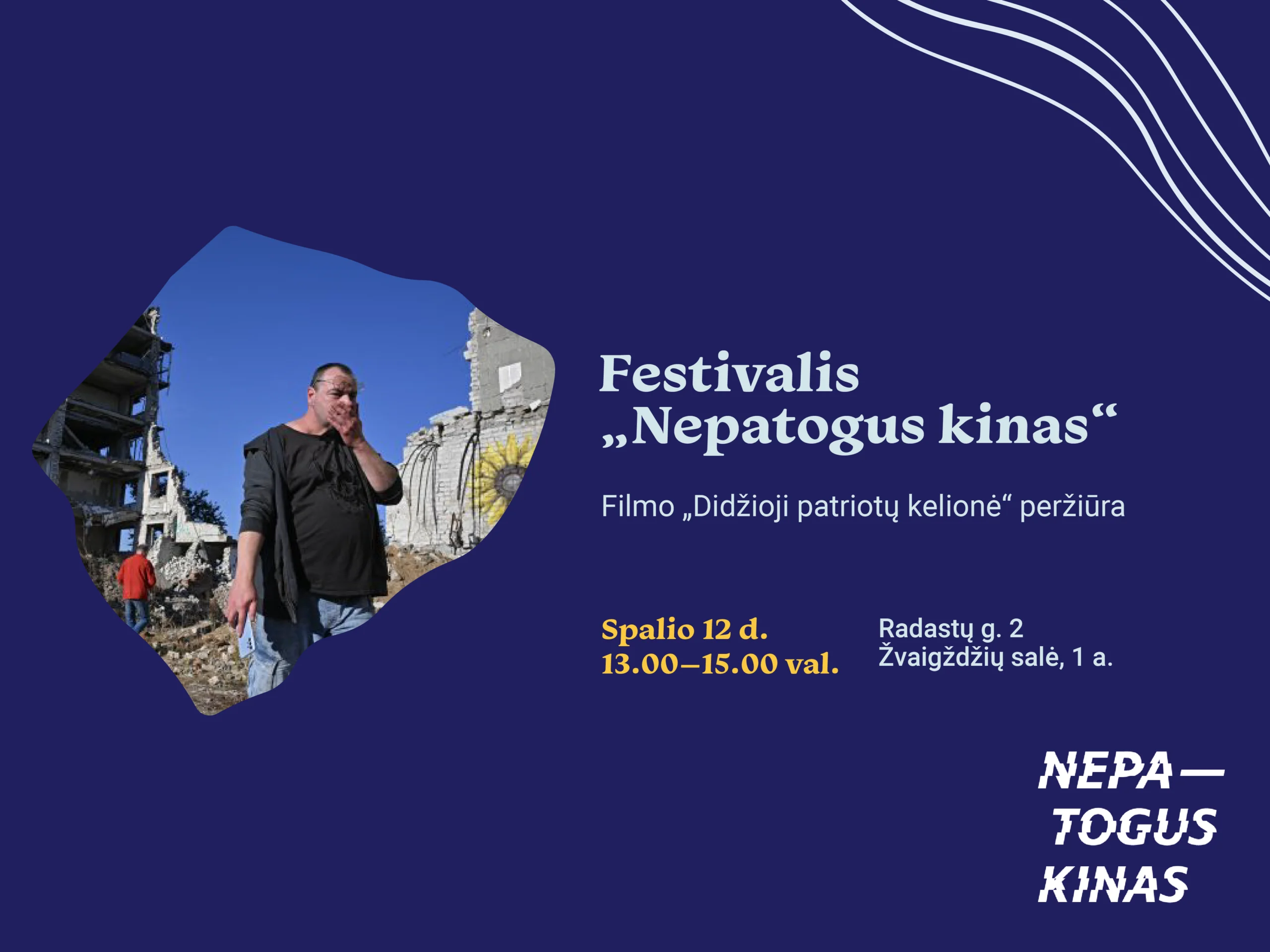 Spalio 12 d. (pirmadienį) 13.00 val. kviečiame į „Nepatogaus kino“ filmo „Didžioji patriotų kelionė“ peržiūrą! Seansas vyks Ąžuolyno bibliotekos Žvaigždžių salėje (Radastų g. 2, 1 a.).