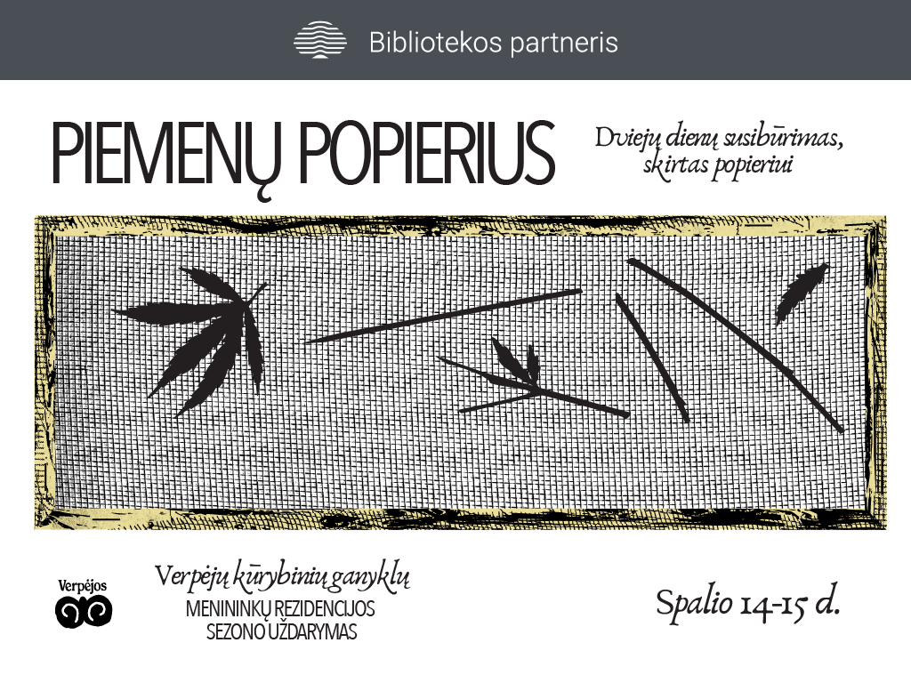 Bibliotekoje –popieriui skirtas renginys „Piemenų popierius“