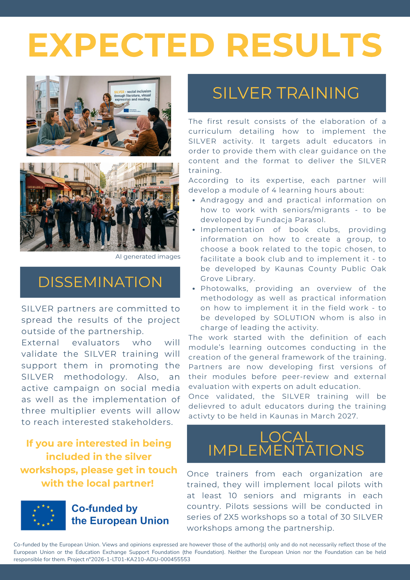 Projekto „SILVER“ pirmasis naujienlaiškis
