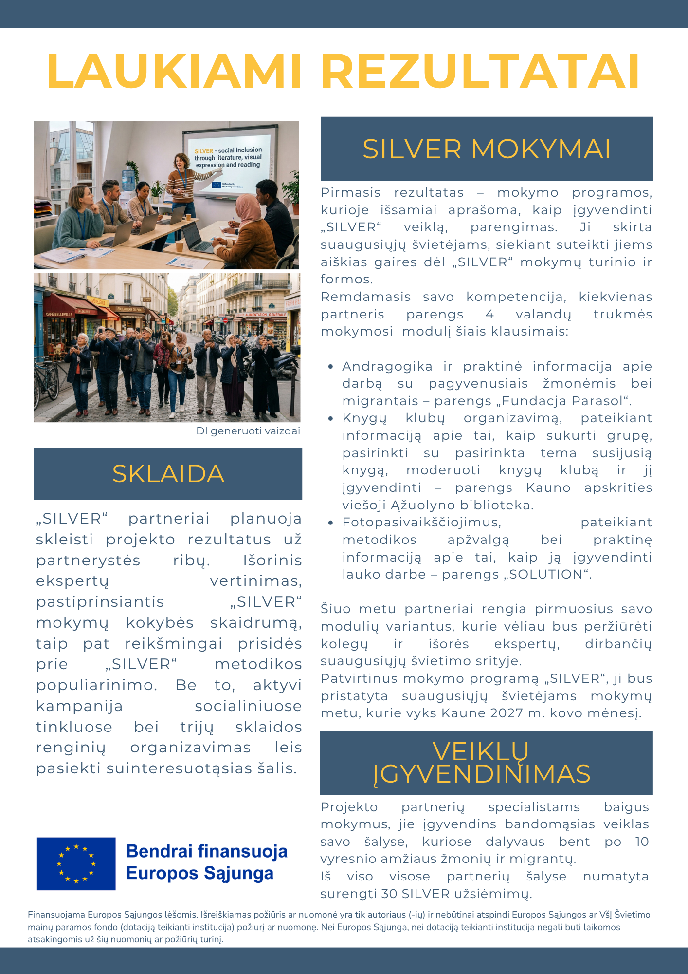 Projekto „SILVER“ 1-asis naujienlaiškis