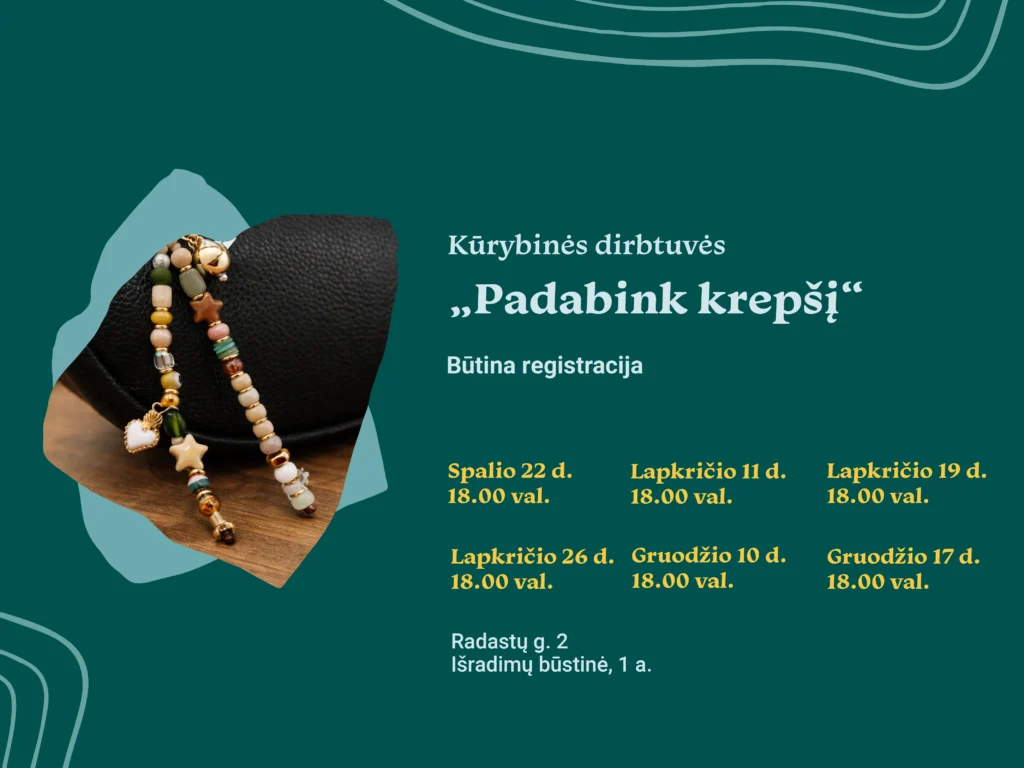Kūrybinės dirbtuvės „Padabink krepšį“