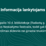 nformacija bibliotekos lankytojams